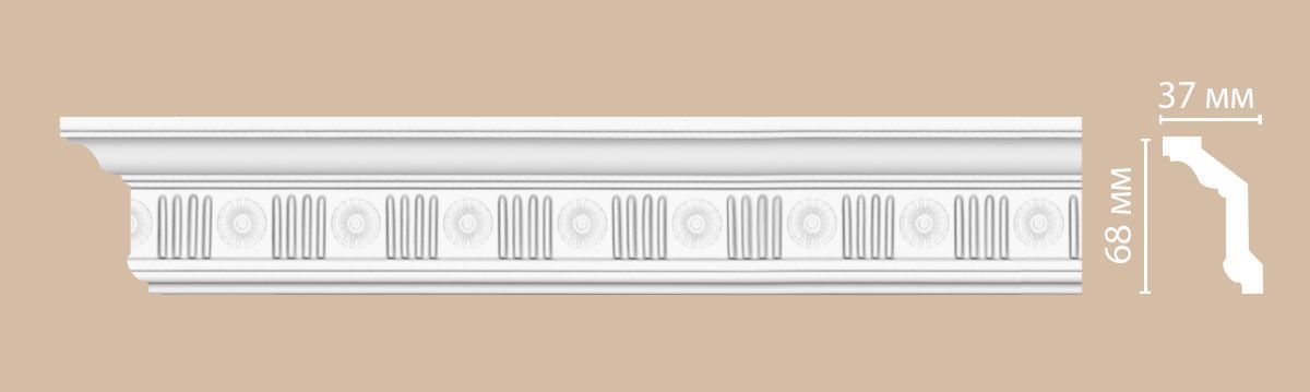 Плинтус потолочный с рисунком DECOMASTER DT-88151 (68*37*2400мм)